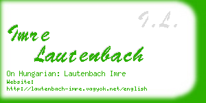 imre lautenbach business card